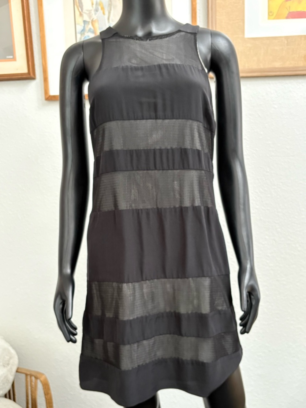 Jay Godfrey design, vintage-inspired silk tiered cocktail dress